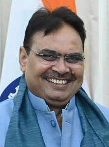 Portrait of Bhajan Lal Sharma, Chief Minister of Rajasthan