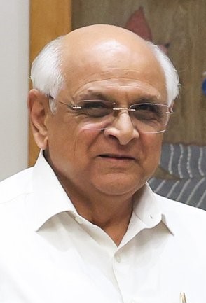 Portrait of Bhupendrabhai Patel, Chief Minister of Gujarat