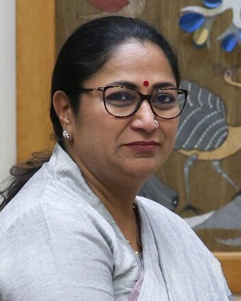 Portrait of Rekha Gupta, Chief Minister of Delhi