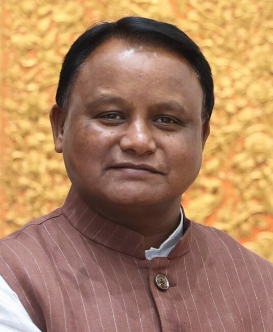 Portrait of Mohan Charan Majhi, Chief Minister of Odisha