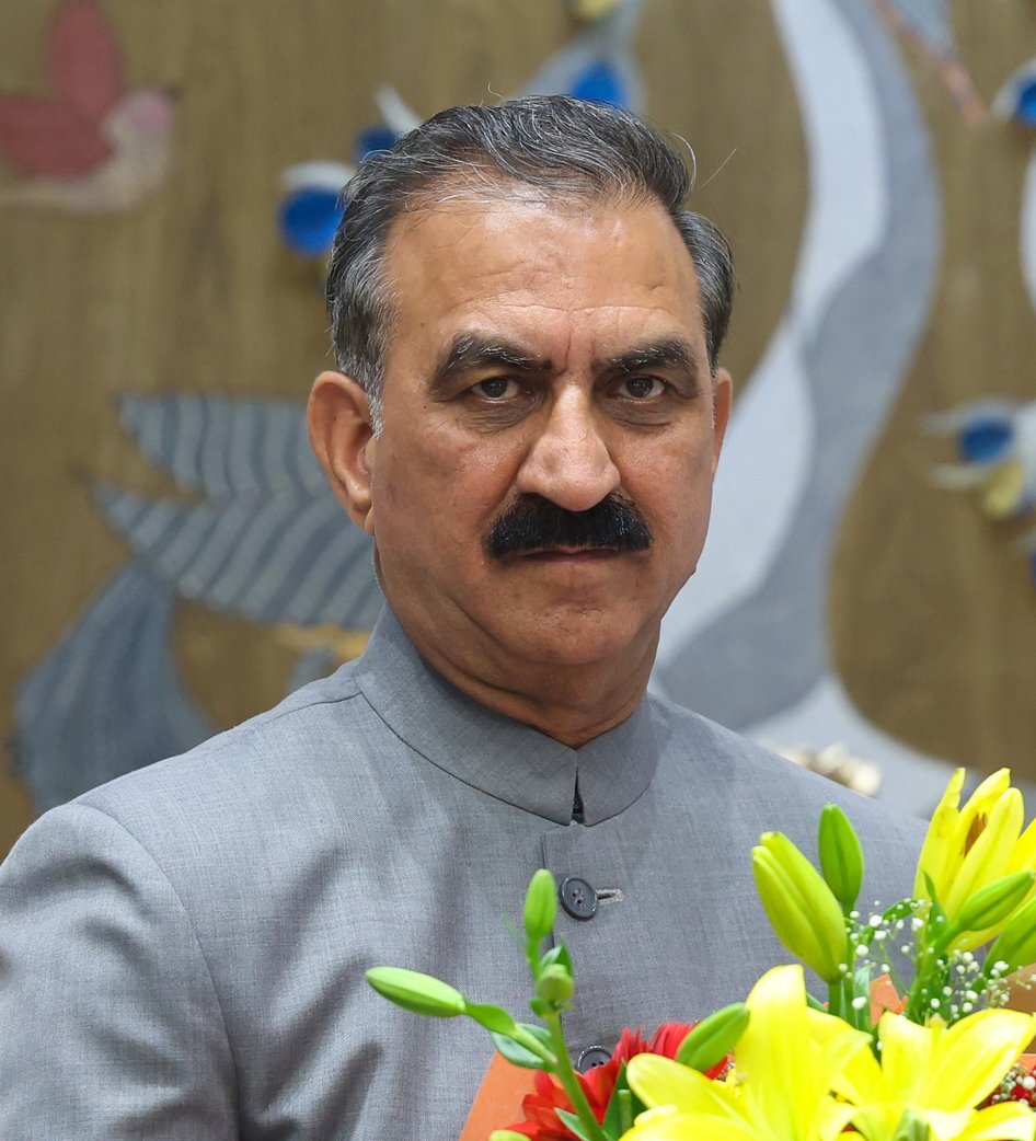 Portrait of Sukhvinder Singh Sukhu, Chief Minister of Himachal Pradesh