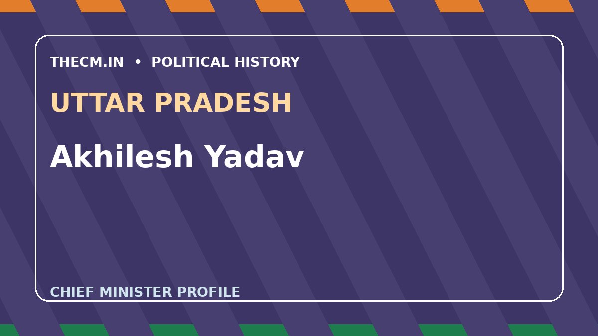 Akhilesh Yadav – Chief Minister profile of Uttar Pradesh