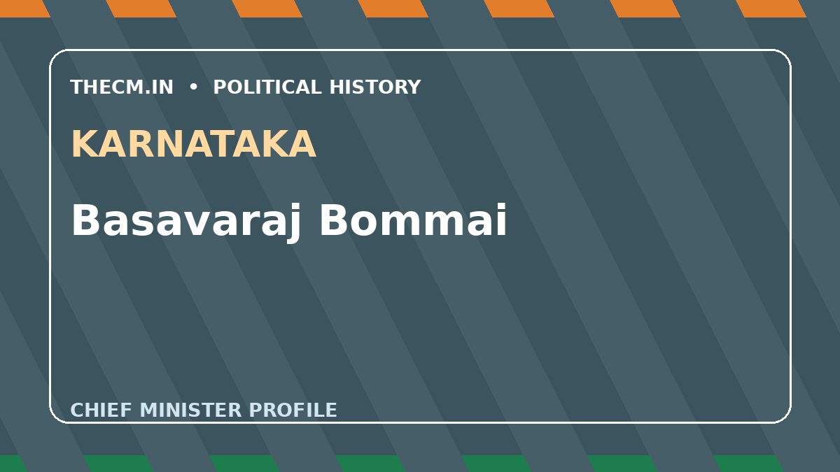 Basavaraj Bommai – Chief Minister profile of Karnataka