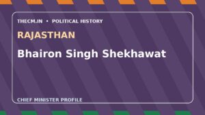Bhairon Singh Shekhawat – Chief Minister profile of Rajasthan