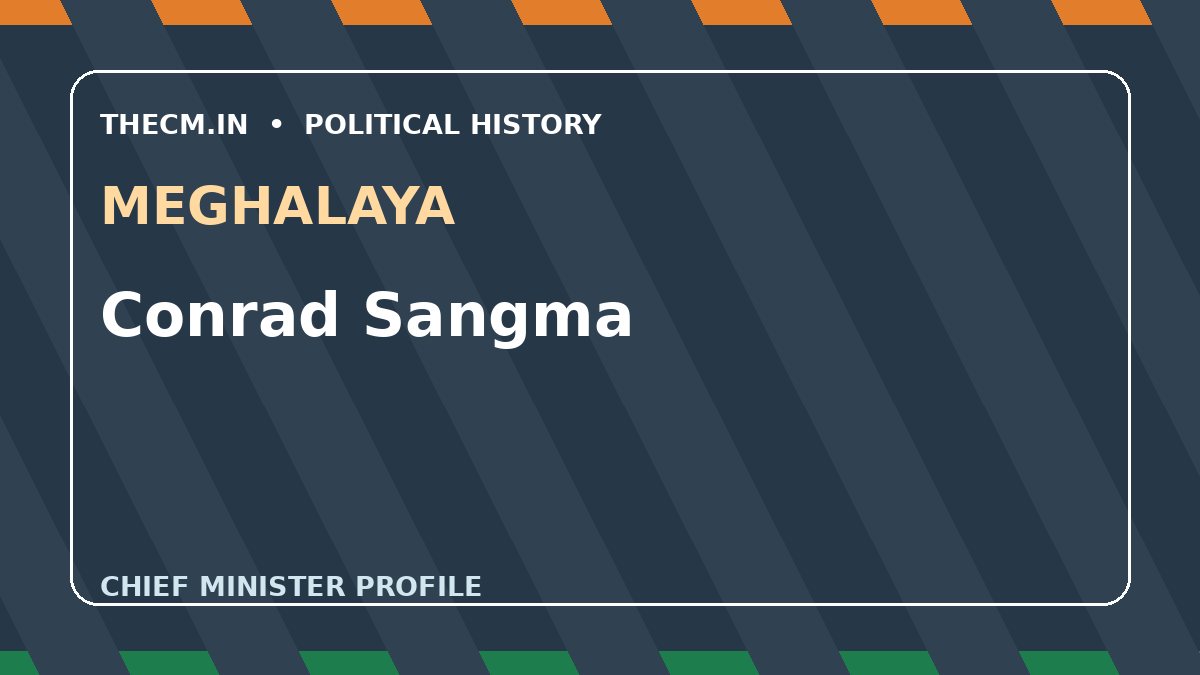 Conrad Sangma – Chief Minister profile of Meghalaya