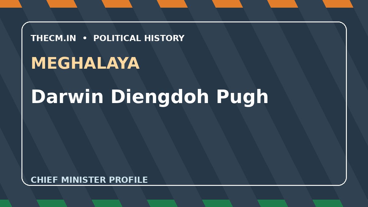 Darwin Diengdoh Pugh – Chief Minister profile of Meghalaya