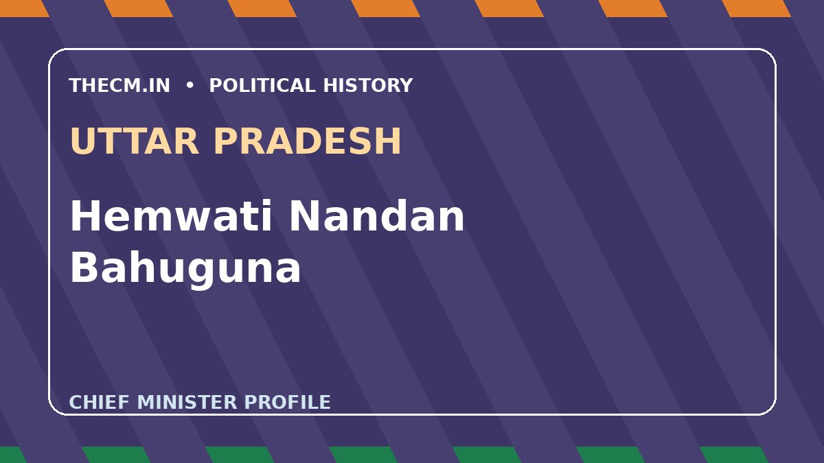Hemwati Nandan Bahuguna – Chief Minister profile of Uttar Pradesh