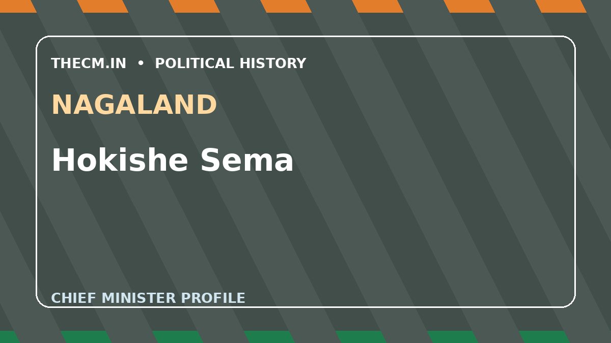 Hokishe Sema – Chief Minister profile of Nagaland