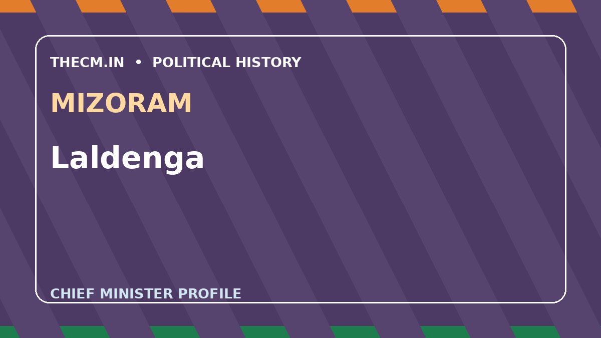 Laldenga – Chief Minister profile of Mizoram