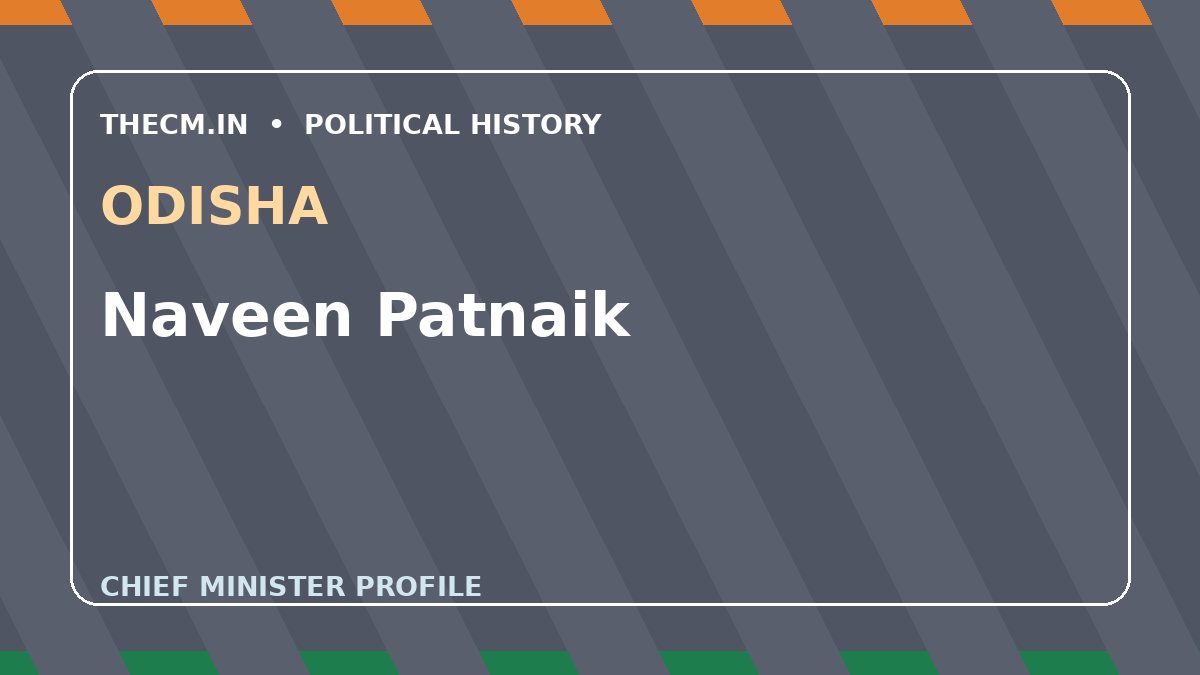Naveen Patnaik – Chief Minister profile of Odisha