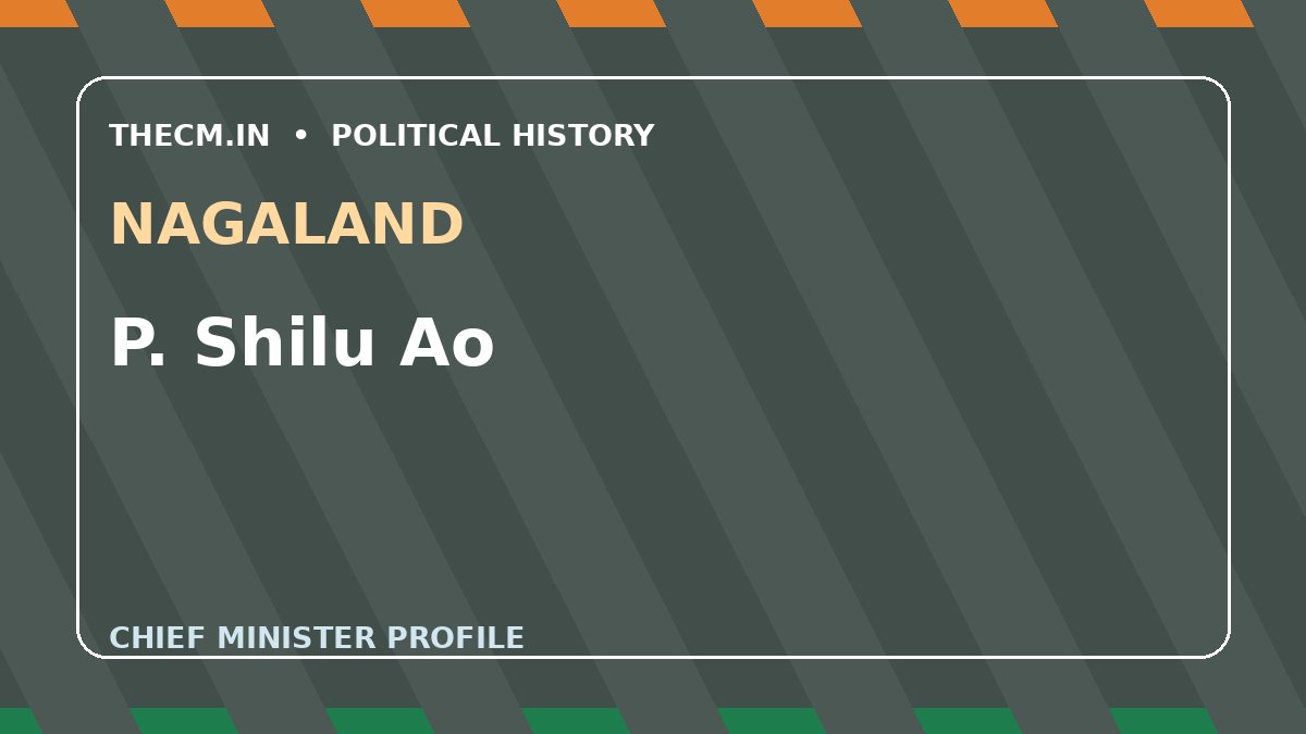 P. Shilu Ao – Chief Minister profile of Nagaland