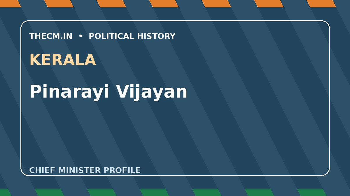 Pinarayi Vijayan – Chief Minister profile of Kerala