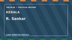 R. Sankar – Chief Minister profile of Kerala