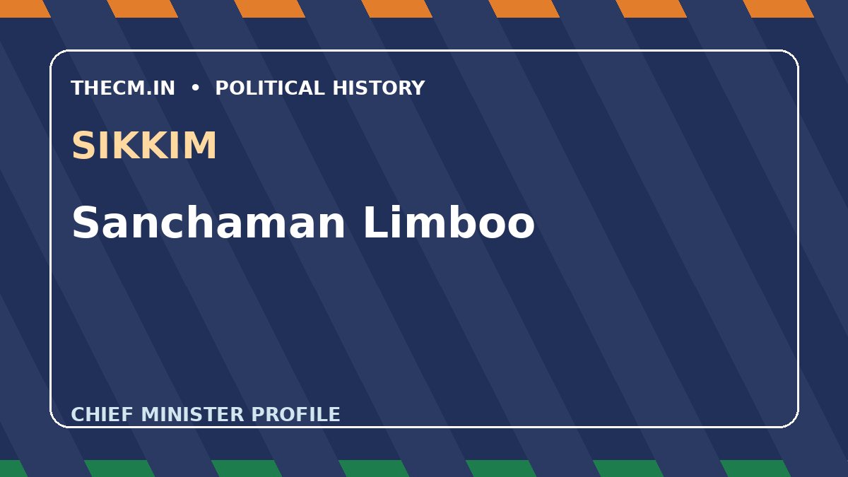 Sanchaman Limboo – Chief Minister profile of Sikkim