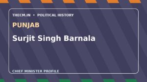 Surjit Singh Barnala – Chief Minister profile of Punjab