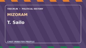 T. Sailo – Chief Minister profile of Mizoram