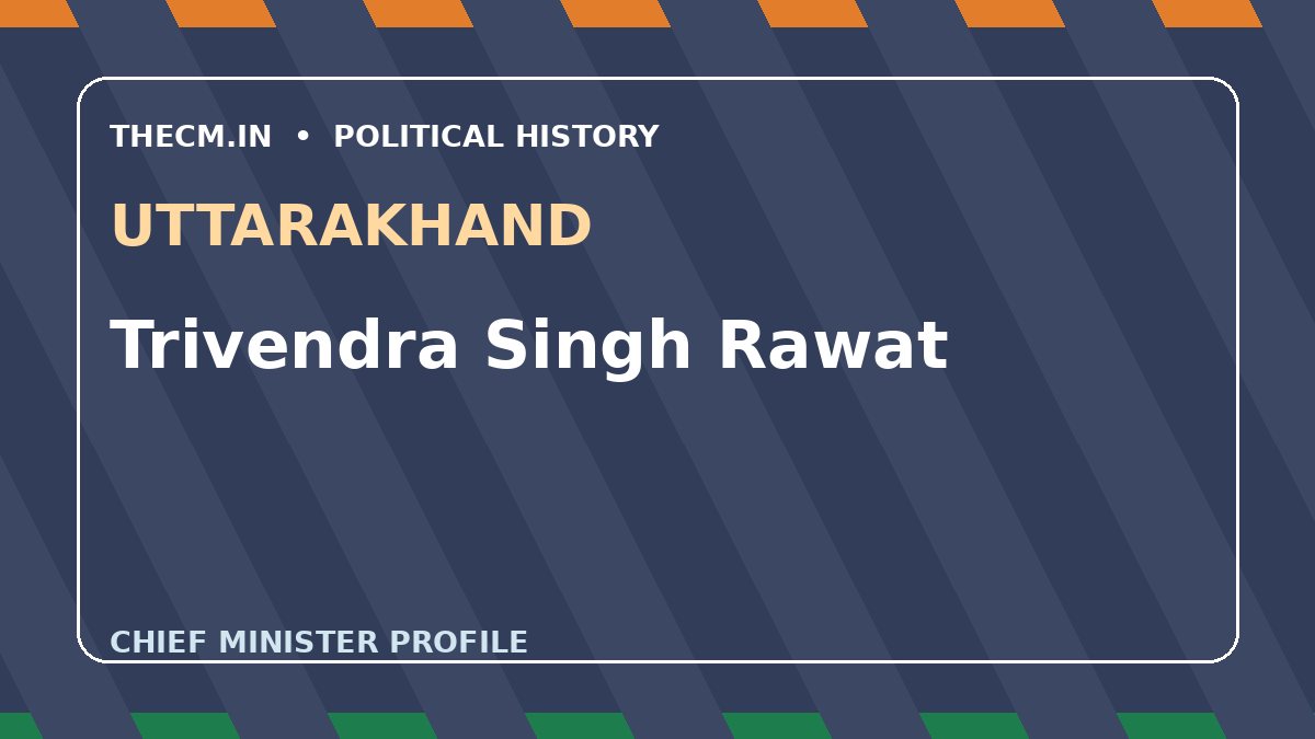 Trivendra Singh Rawat – Chief Minister profile of Uttarakhand