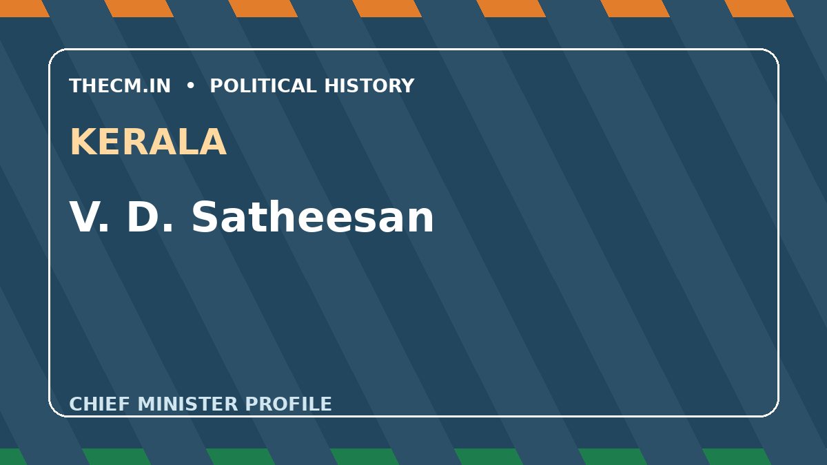 V. D. Satheesan – Chief Minister profile of Kerala