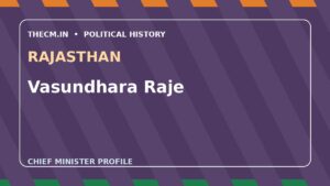Vasundhara Raje – Chief Minister profile of Rajasthan