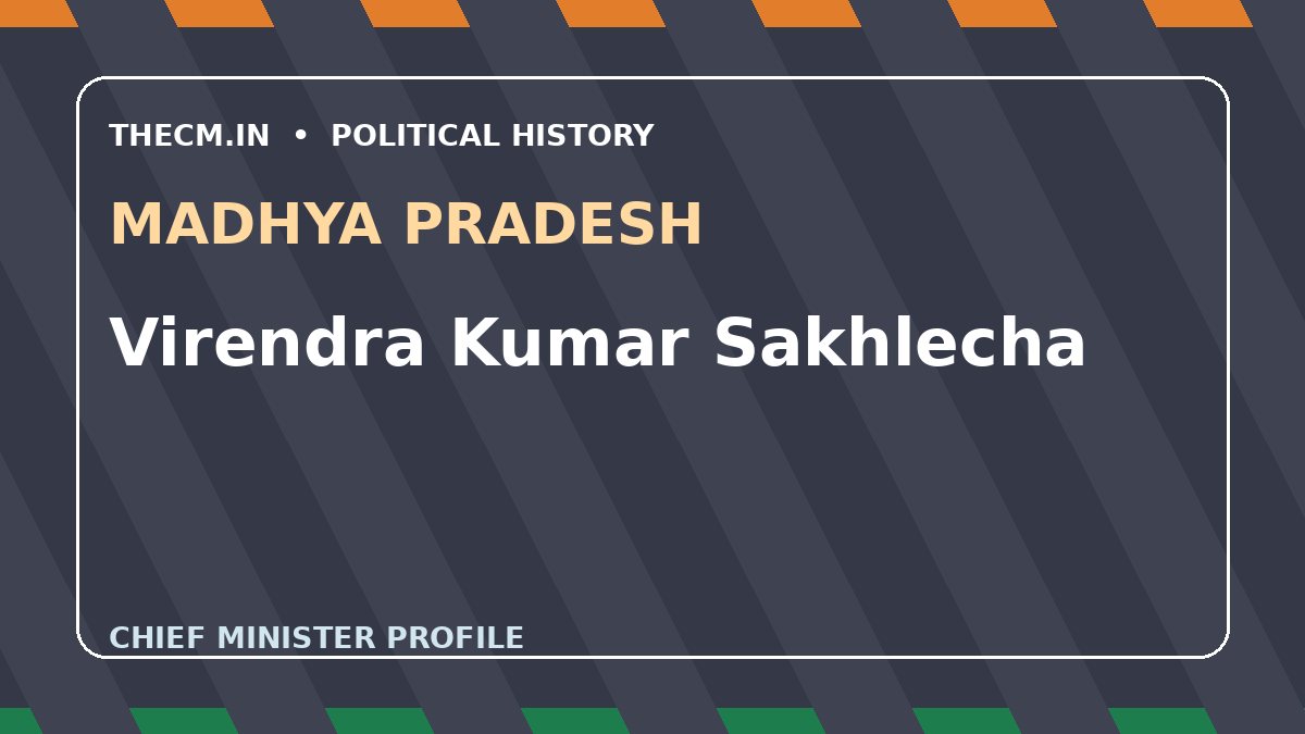 Virendra Kumar Sakhlecha – Chief Minister profile of Madhya Pradesh